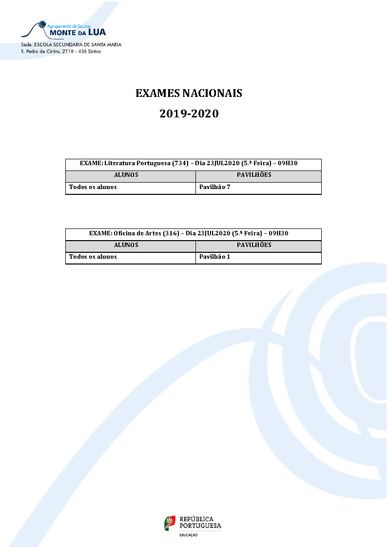 Exames Nacionais Pavilhões 20 21 22 e 23jul Página 4