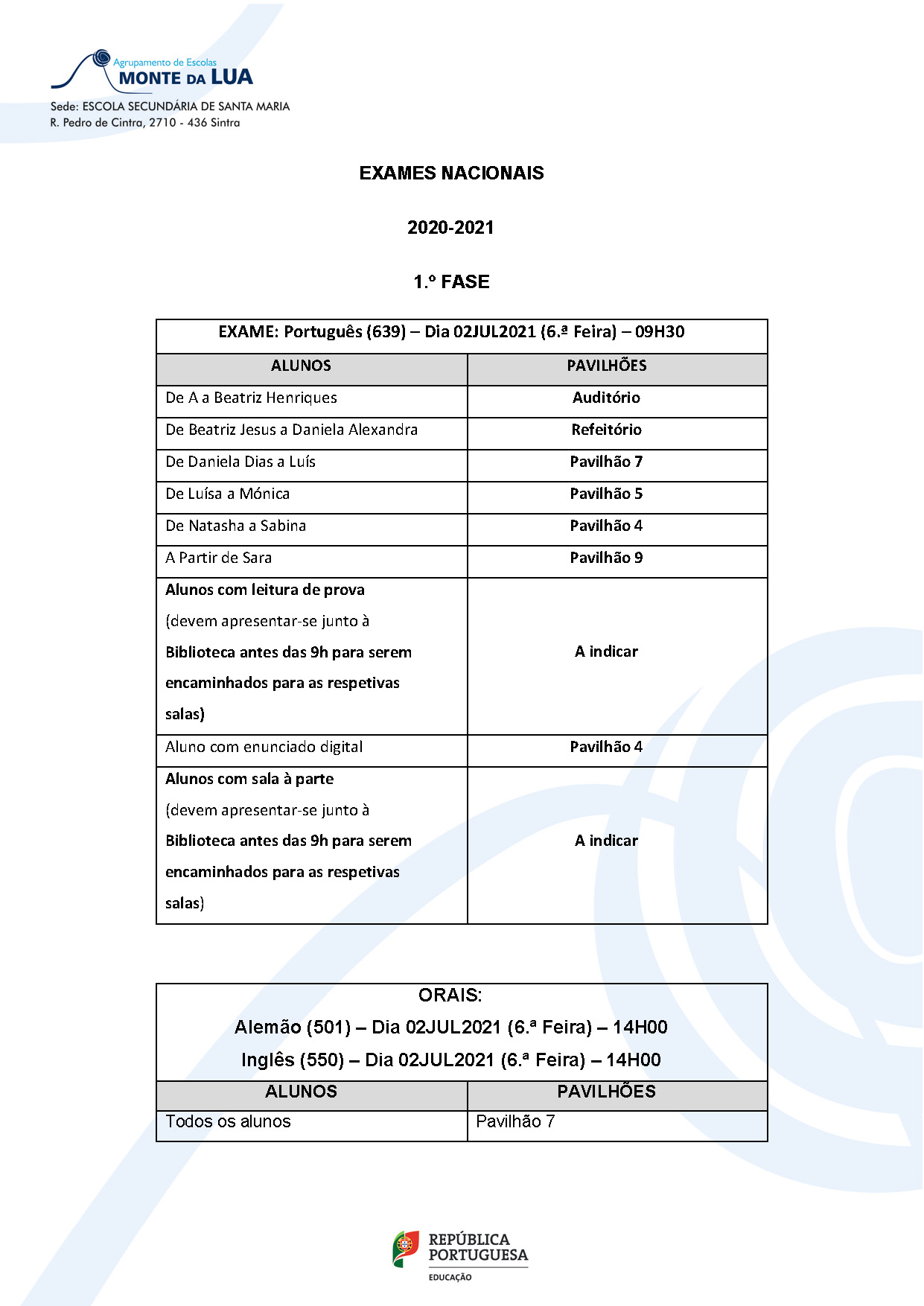 Exames Nacionais Pavilhões 02 05JUL Página 1