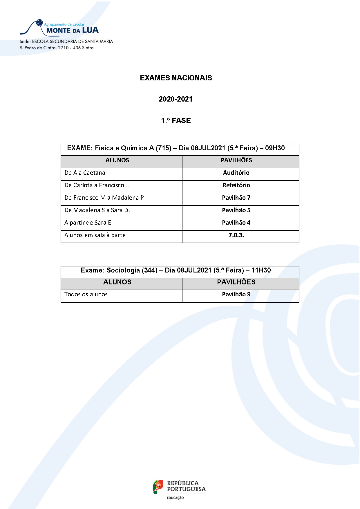 Exames Nacionais Pavilhões 02 05JUL Página 1